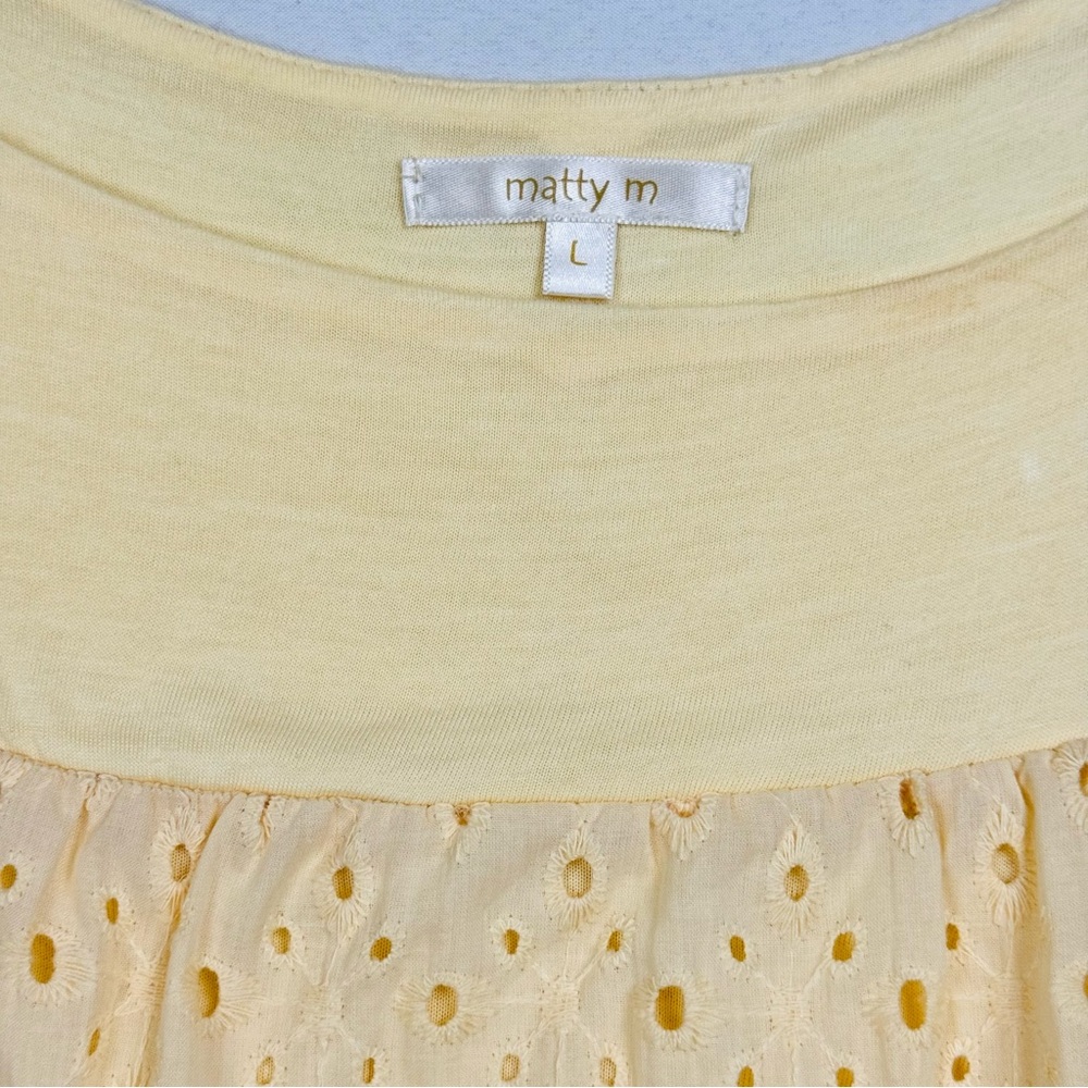 NWT Anthropologie Matty M Eyelet Embroidered Overlay Sleeveless Shift Dress - Picture 8 of 10